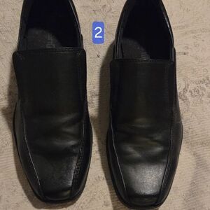 Elegant Black Kids's Slip-On Loafers